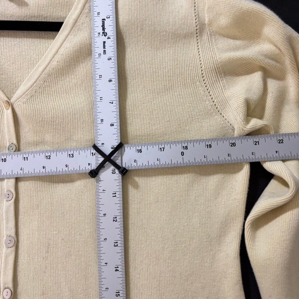 Covington Butter Yellow V-Neck Cardigan Sweater - Picture 5 of 6